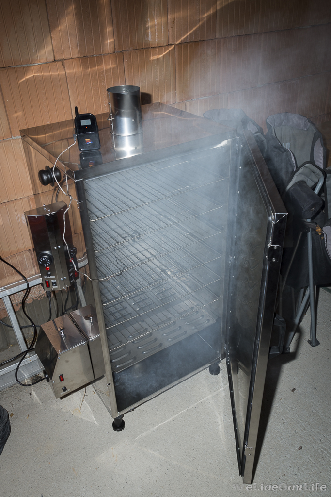 Erstes aufheizen auf 80°C für 2 Stunden und "aromatisieren" des neuen Ofens.